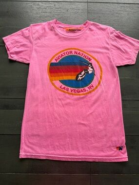 Aviator Nation Kids Bubblegum Pink Las Vegas Graphic Tee